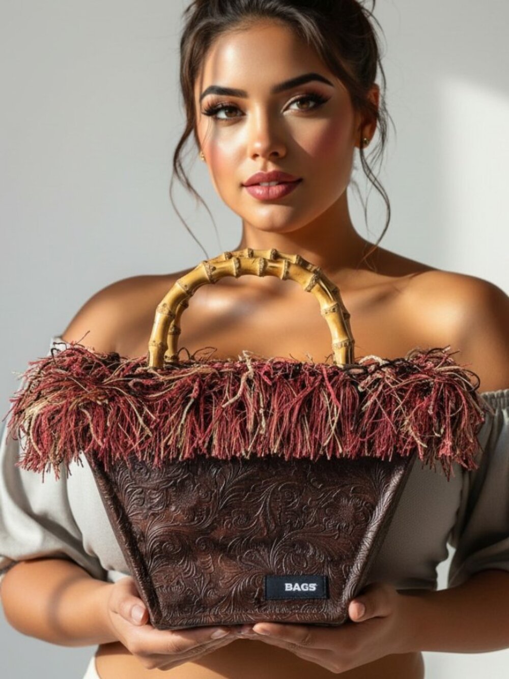 Y2K vegan leather structured tote - BagDADDY brand